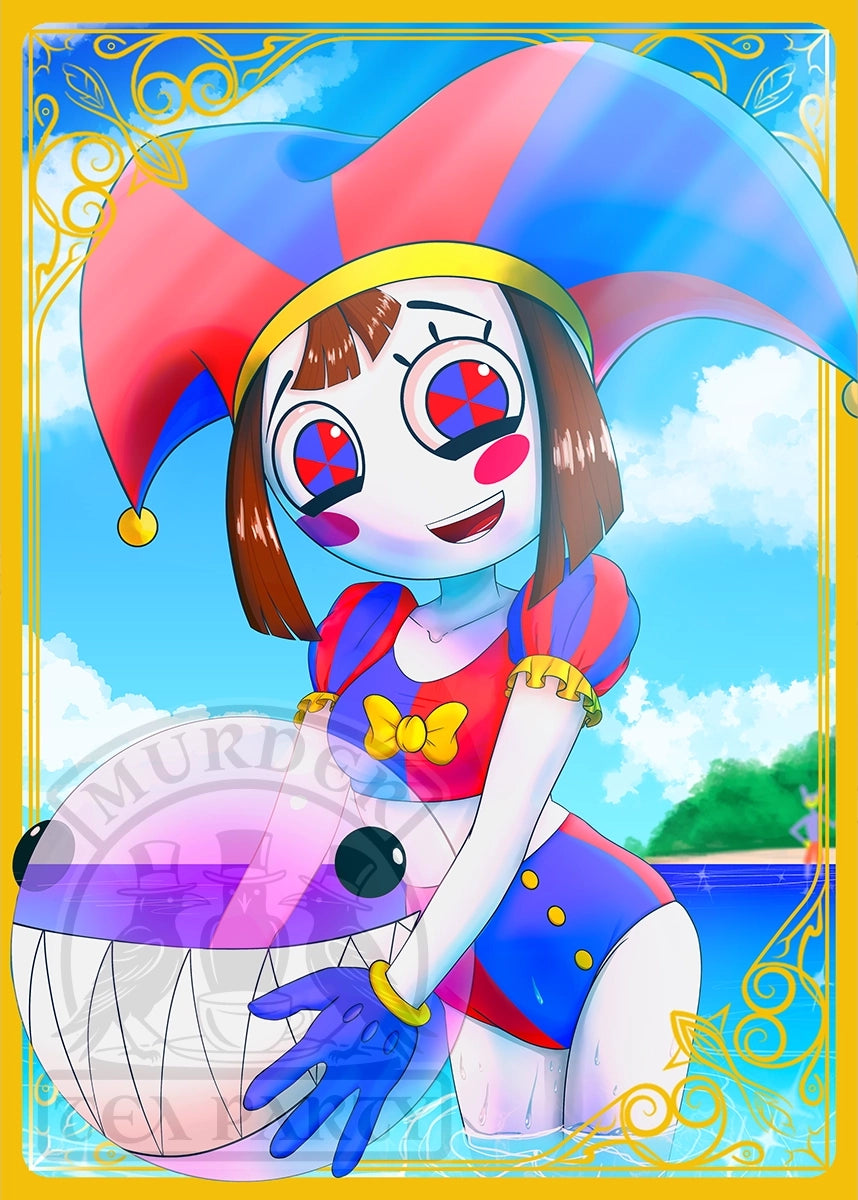 Pomni Beach Time Card