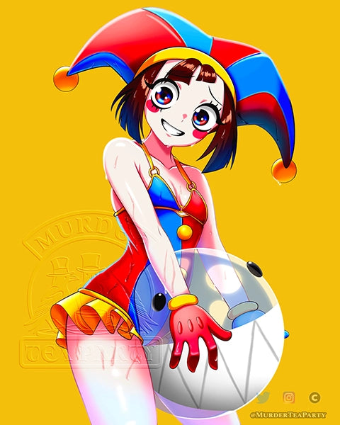 Pomni Beach Time Sticker