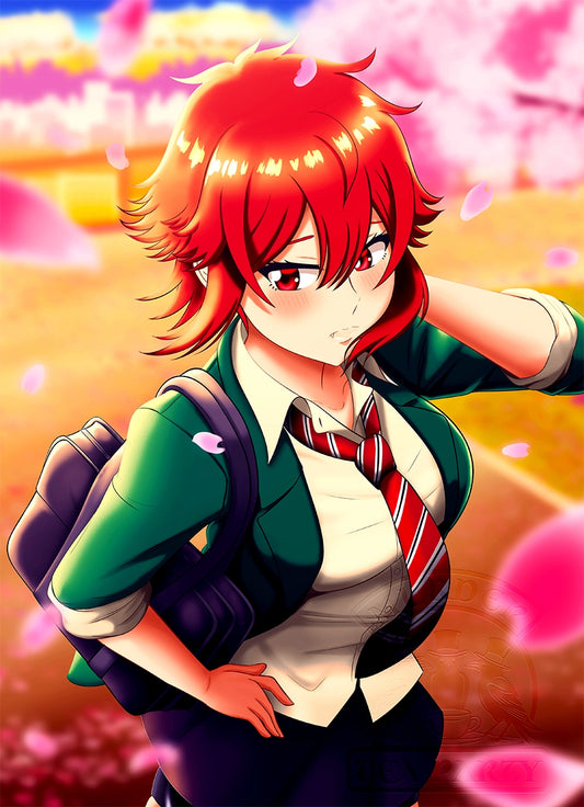 Tomo-chan Cherry Blossoms Print