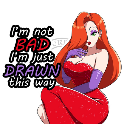 Jessica Rabbit Drawn this Way sticker