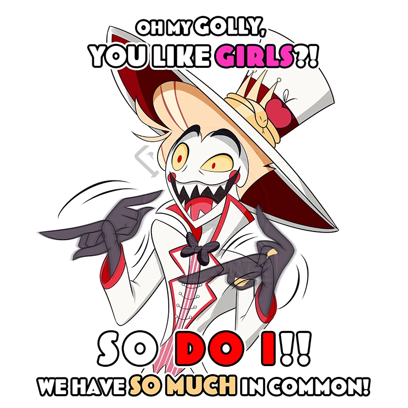Lucifer Tea Spit Lucifer You like girls Sticker – Murder Tea Party