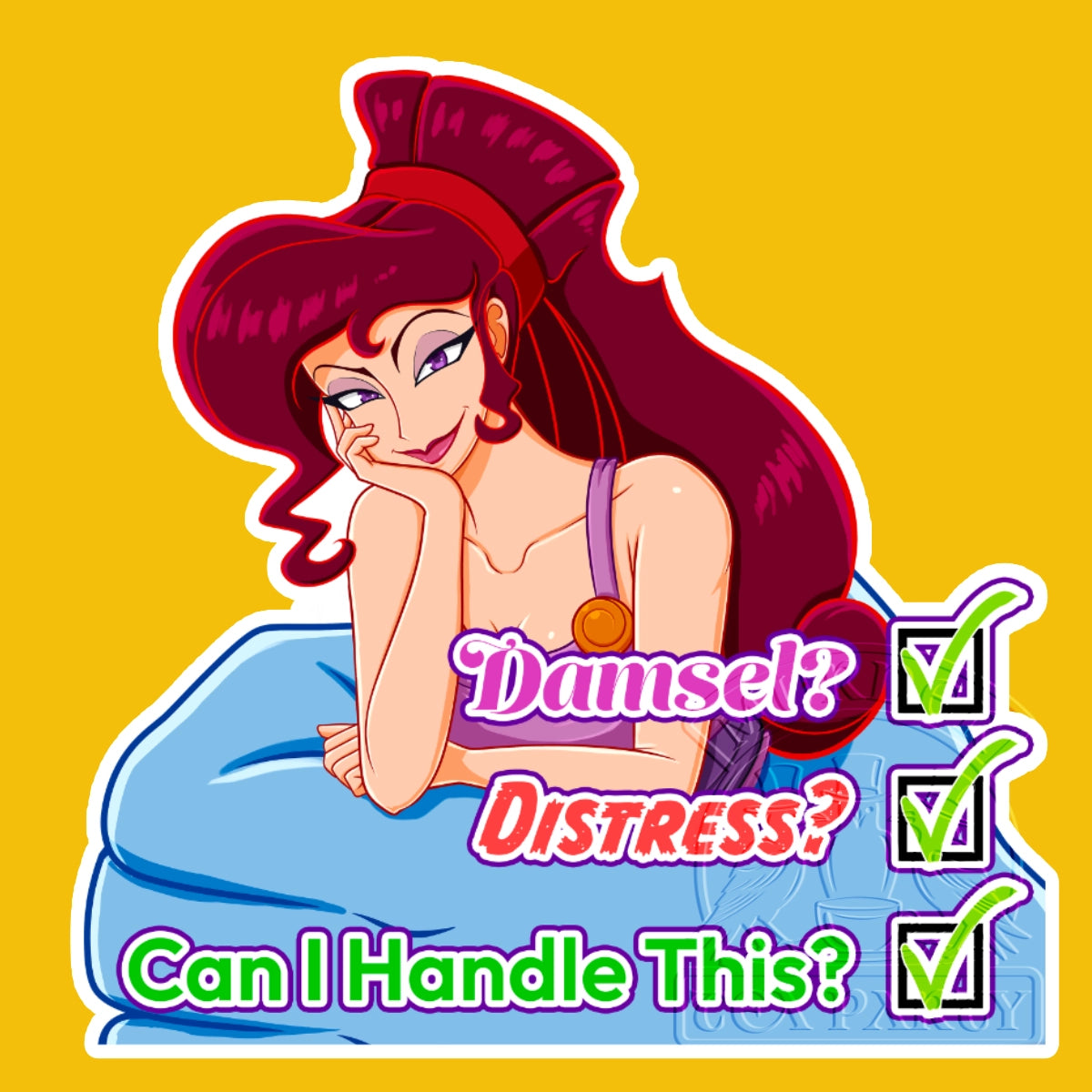 Megara Damsel sticker