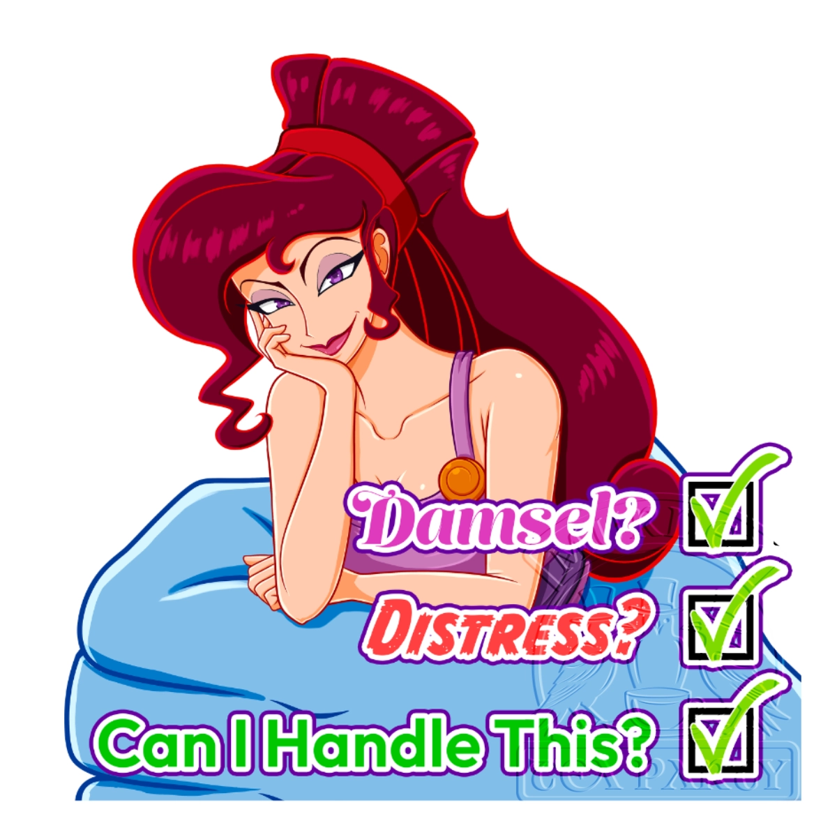 Megara Damsel sticker