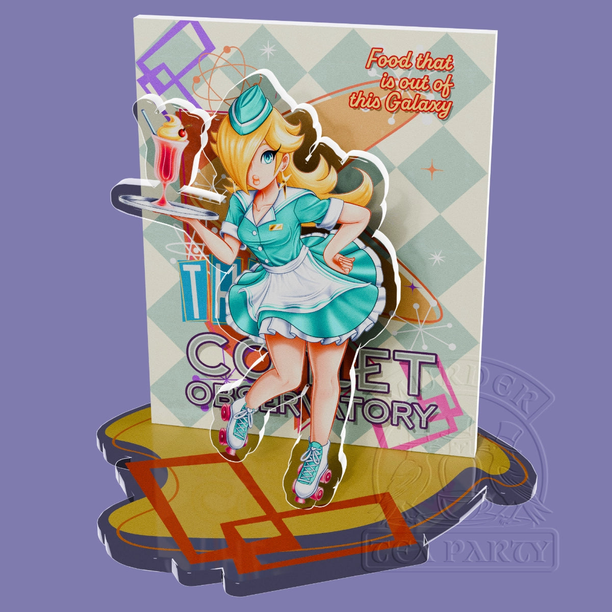 6" Tall Rosalina Waitress Standee