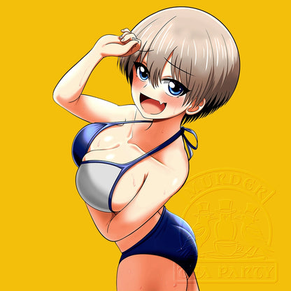 Uzaki-chan Beach Holo Sticker